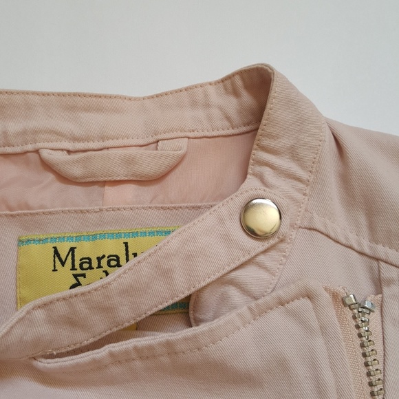 Maralyn & Me Soft Pink Moto Biker Zipper Jacket M - Picture 6 of 9